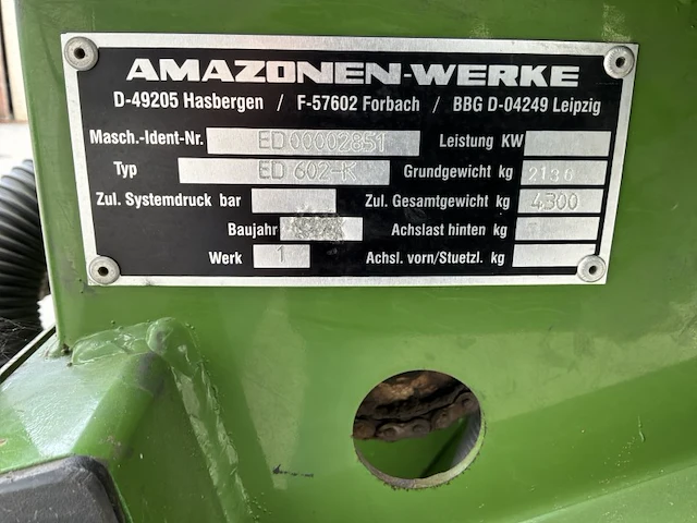 Amazone ed602-k precisiezaaimachine - afbeelding 14 van  21