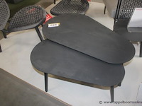 Amazone set van 2 bijzettafels alu charcoal - afbeelding 1 van  2