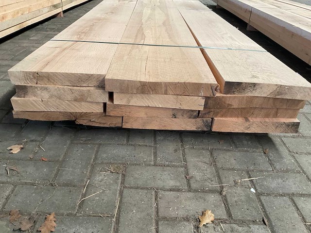 Amerikaans eiken planken voorgeschaafd op 48 mm ca. 1 m³ - afbeelding 1 van  5