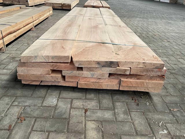 Amerikaans eiken planken voorgeschaafd op 48 mm ca. 1,2 m³ - afbeelding 2 van  5