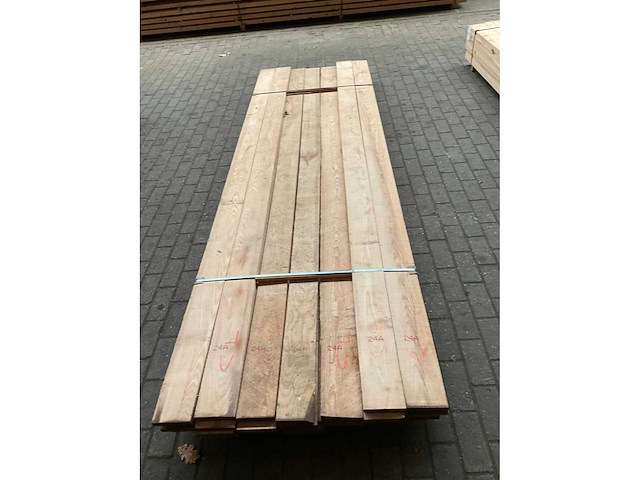 Amerikaans essen planken 26x130 mm (32x) - afbeelding 4 van  5