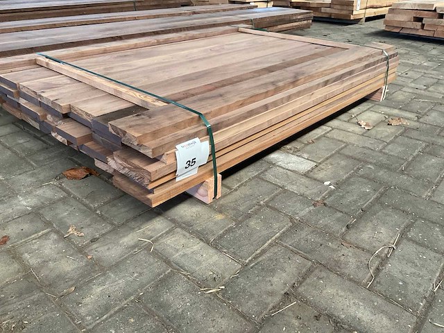 Amerikaans noten planken voorgeschaafd op 23 mm ca. 0,3 m³ - afbeelding 5 van  5