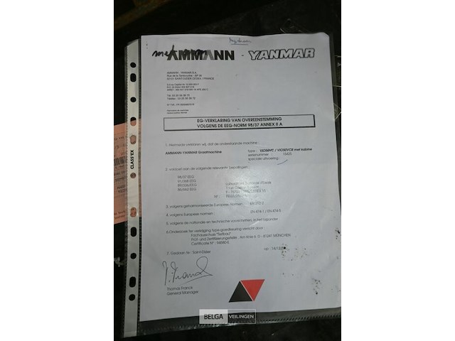 Ammann yanmar graafmachine - afbeelding 9 van  13