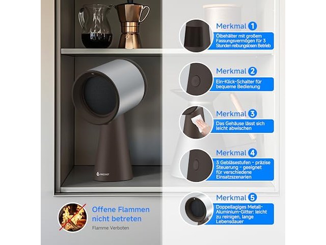 Amzchef afzuigkap (bruin/grijs) - afbeelding 6 van  6