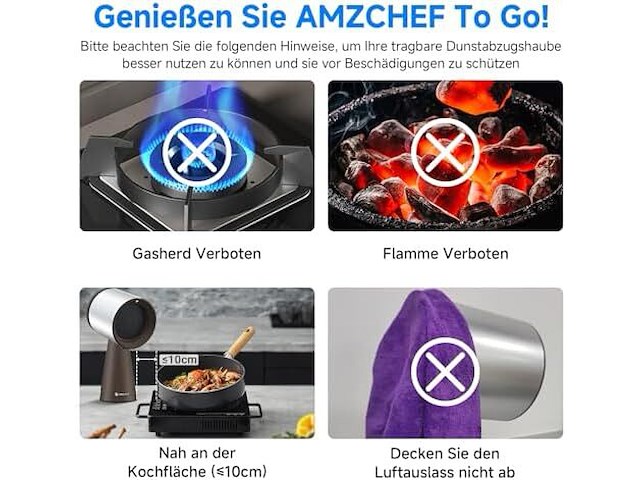 Amzchef afzuigkap (bruin/grijs) - afbeelding 5 van  6