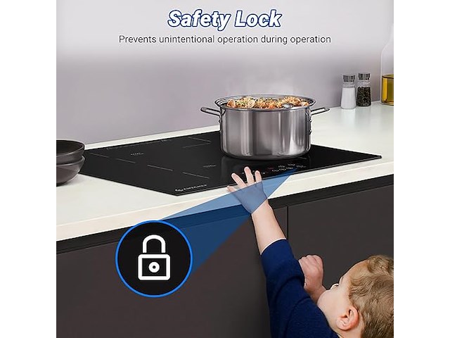 Amzchef inbouw inductiekookplaat (4 zones) - afbeelding 3 van  8