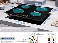 Amzchef inbouw inductiekookplaat (4 zones) - afbeelding 4 van  8