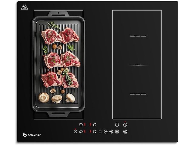 Amzchef inbouw inductiekookplaat (4 zones) - afbeelding 1 van  8