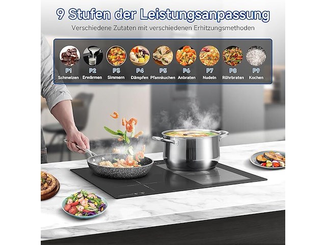 Amzchef inbouw inductiekookplaat (4 zones) - afbeelding 8 van  8