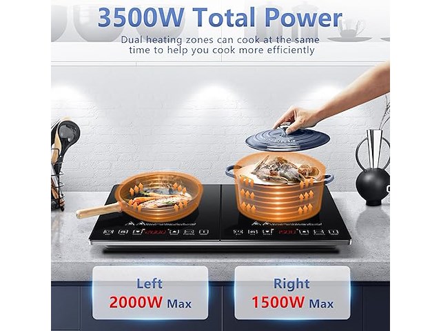 Amzchef inductiekookplaat 2 platen - afbeelding 4 van  6
