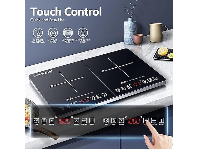 Amzchef inductiekookplaat (2 platen) - afbeelding 3 van  6