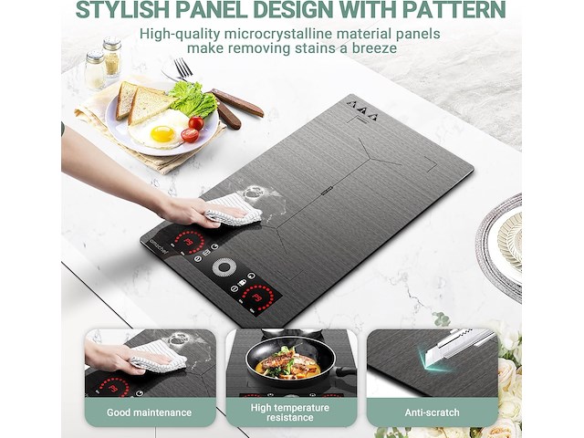 Amzchef inductiekookplaat (2 zones) - afbeelding 9 van  9