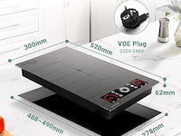 Amzchef inductiekookplaat (2 zones) - afbeelding 2 van  9