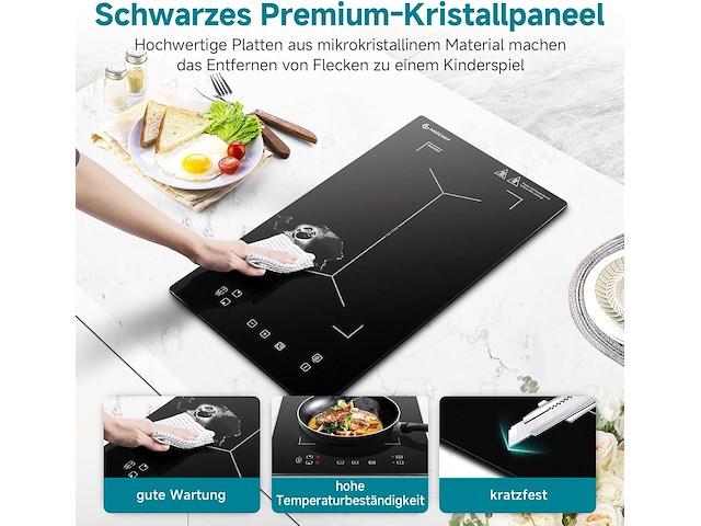 Amzchef inductiekookplaat (2 zones) - afbeelding 4 van  5