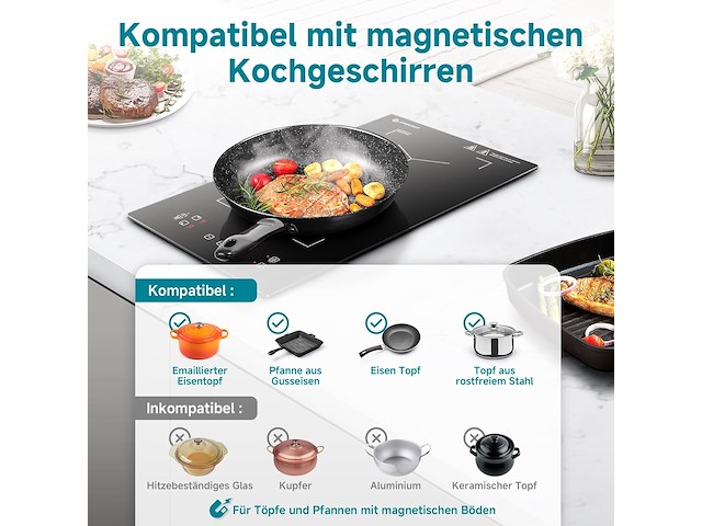 Amzchef inductiekookplaat (2 zones) - afbeelding 5 van  5