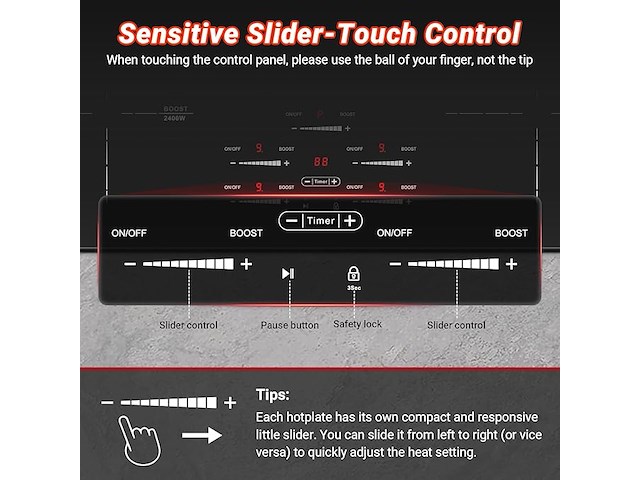 Amzchef inductiekookplaat (80 cm) - afbeelding 5 van  8