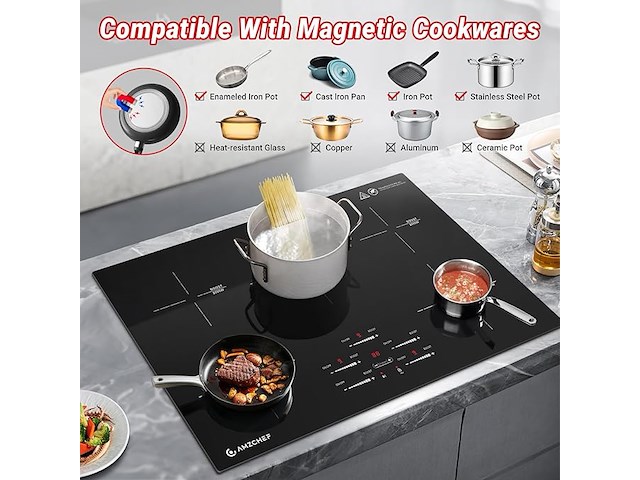 Amzchef inductiekookplaat (80 cm) - afbeelding 6 van  8