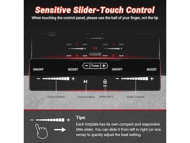Amzchef inductiekookplaat (80 cm) - afbeelding 5 van  8