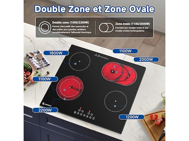 Amzchef keramische kookplaat (4 zones) - afbeelding 7 van  7