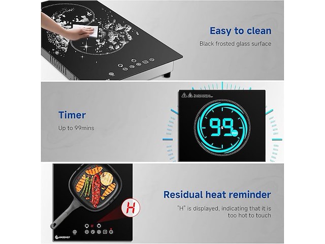 Amzchef keramische kookplaat - afbeelding 2 van  6