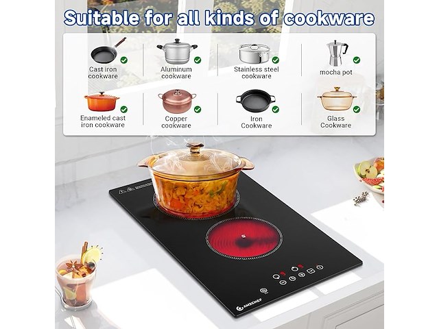 Amzchef keramische kookplaat - afbeelding 3 van  6