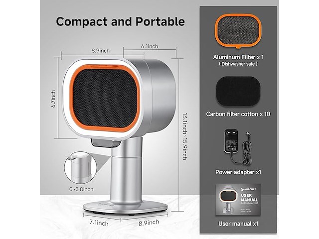 Amzchef mobiele afzuigkap - afbeelding 4 van  7