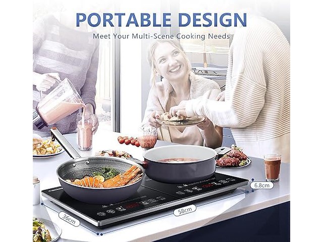 Amzchef vrijstaande inductiekookplaat (2 platen) - afbeelding 6 van  6