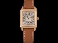An 18ct rose gold and diamond jaeger-lecoultre reverso squadra, ref. 234.2.46