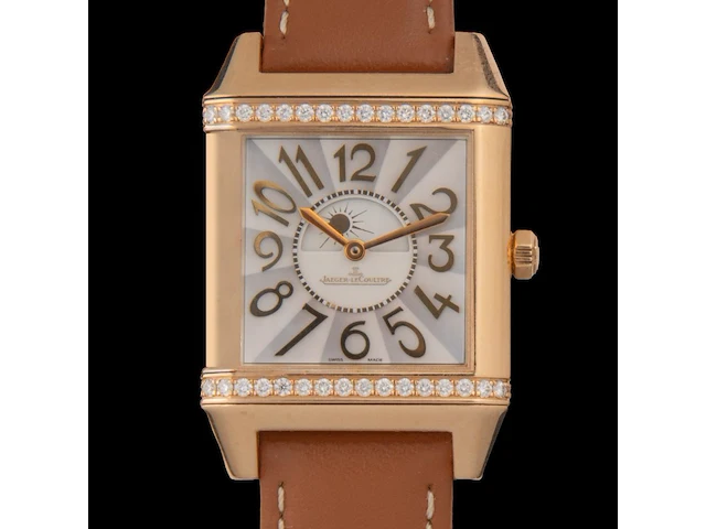 An 18ct rose gold and diamond jaeger-lecoultre reverso squadra, ref. 234.2.46 - afbeelding 5 van  12