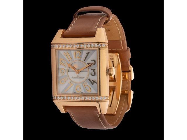 An 18ct rose gold and diamond jaeger-lecoultre reverso squadra, ref. 234.2.46 - afbeelding 6 van  12