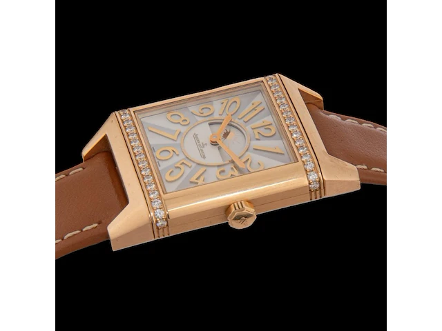 An 18ct rose gold and diamond jaeger-lecoultre reverso squadra, ref. 234.2.46 - afbeelding 7 van  12