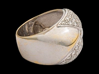An 18ct white gold chimento ring set with diamonds, italian hallmarks, 11,8 g - afbeelding 4 van  7