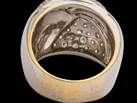 An 18ct white gold chimento ring set with diamonds, italian hallmarks, 11,8 g - afbeelding 5 van  7