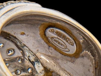 An 18ct white gold chimento ring set with diamonds, italian hallmarks, 11,8 g - afbeelding 7 van  7