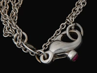 An 18ct white gold heart-shaped pendant and necklace, total weight: 43,1 g (+) - afbeelding 14 van  18