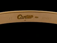 An 18ct yellow gold cartier love bracelet, 6,6 x 5,5, weight: 35,4 g - afbeelding 2 van  7