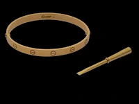 An 18ct yellow gold cartier love bracelet, 6,6 x 5,5, weight: 35,4 g - afbeelding 3 van  7