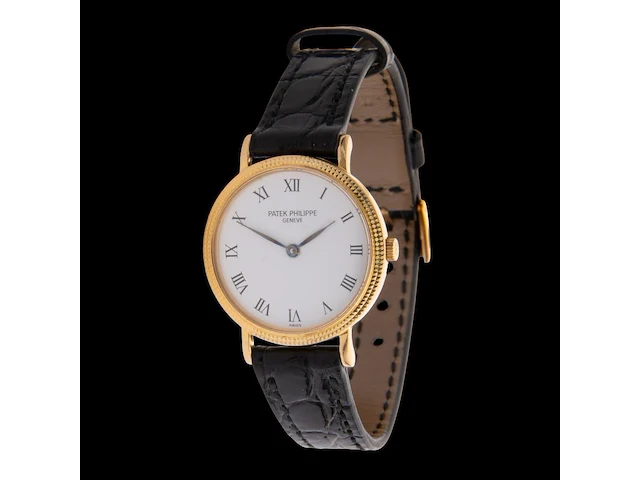 An 18ct yellow gold patek philippe calatrava ladies wristwatch - afbeelding 1 van  11