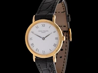 An 18ct yellow gold patek philippe calatrava ladies wristwatch