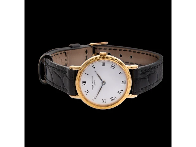 An 18ct yellow gold patek philippe calatrava ladies wristwatch - afbeelding 6 van  11