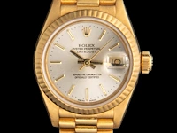 An 18ct yellow gold rolex oyster perpetual lady-datejust, ref. 6917, presidential bracelet - afbeelding 3 van  10