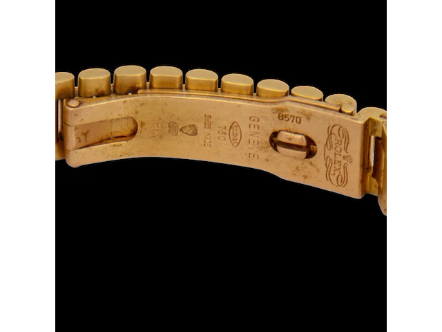 An 18ct yellow gold rolex oyster perpetual lady-datejust, ref. 6917, presidential bracelet - afbeelding 9 van  10