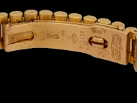 An 18ct yellow gold rolex oyster perpetual lady-datejust, ref. 6917, presidential bracelet - afbeelding 9 van  10
