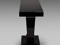An art deco style mid-century black lacquered and burr wood console 81.5 x 160 x 40 cm. (32.09 x 62.99 x 15 3/4 in.) - afbeelding 3 van  6
