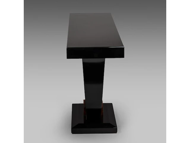 An art deco style mid-century black lacquered and burr wood console 81.5 x 160 x 40 cm. (32.09 x 62.99 x 15 3/4 in.) - afbeelding 5 van  6