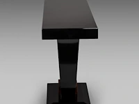 An art deco style mid-century black lacquered and burr wood console 81.5 x 160 x 40 cm. (32.09 x 62.99 x 15 3/4 in.) - afbeelding 5 van  6