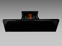 An art deco style mid-century black lacquered and burr wood console 81.5 x 160 x 40 cm. (32.09 x 62.99 x 15 3/4 in.) - afbeelding 6 van  6