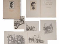 An art folder containing 38 graphic works after ljubomir ljuba ivanovic (1882-1945), 1952