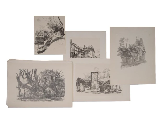 An art folder containing 38 graphic works after ljubomir ljuba ivanovic (1882-1945), 1952 - afbeelding 12 van  17