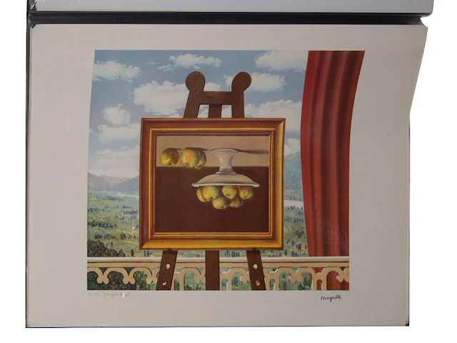 An art folder 'la philosophie et la peinture' containing 7 lithographs by rené magritte (1898-1967), edition by marcel paquet (1979-80), h.c., n° 22/40 folio size: 73.5 x 52.5 cm. (28.94 x 20.67 in.) - afbeelding 6 van  19